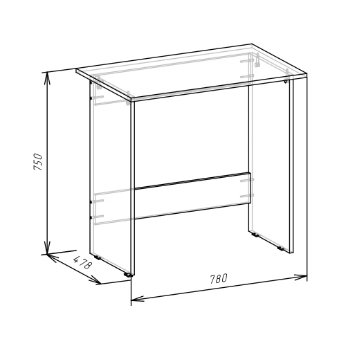 Компьютерный стол Умный Белый