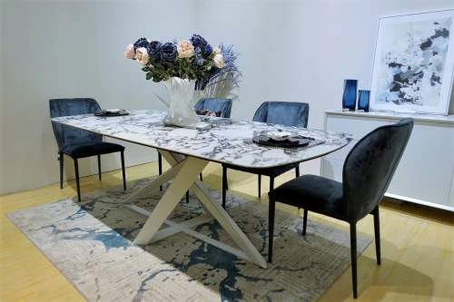 Стол VICENZA 220 BULGARI WHITE, керамика / белый, ®DISAUR