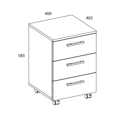 Тумба 3S, OSKAR , цвет дуб Санремо