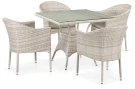 Комплект плетеной мебели T190B/Y350A-W85-90x90 Latte 4Pcs