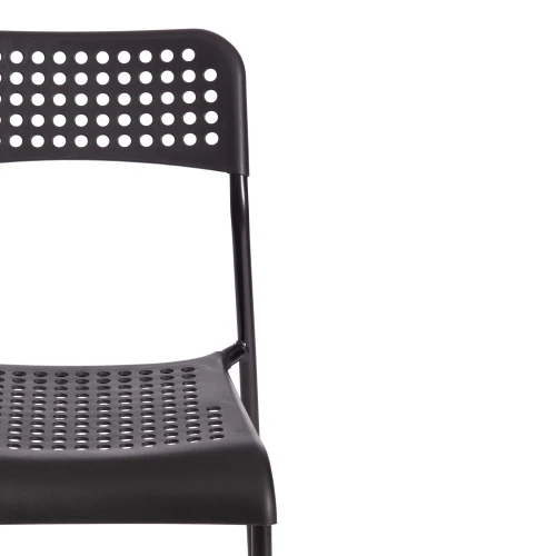 Стул ADDE (mod. C-049) металл/пластик, 39 х 49 х 78 см, Black(черный) разборный (Комплект из 8 шт.)