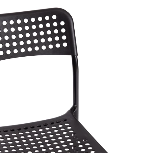 Стул ADDE (mod. C-049) металл/пластик, 39 х 49 х 78 см, Black(черный) разборный (Комплект из 8 шт.)