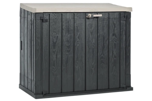 Ящик пластиковый TOOMAX Wood Style 842л АНТРАЦИТ/ТЁПЛО-СЕРЫЙ