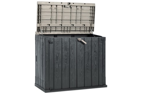 Ящик пластиковый TOOMAX Wood Style 842л АНТРАЦИТ/ТЁПЛО-СЕРЫЙ