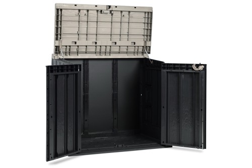 Ящик пластиковый TOOMAX Wood Style 842л АНТРАЦИТ/ТЁПЛО-СЕРЫЙ