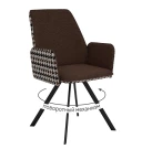 Стул DikLine 293 поворотный SB3/A2 шоколад, ножки черные