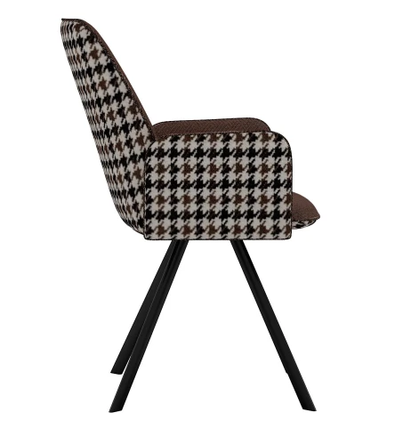 Стул DikLine 293 поворотный SB3/A2 шоколад, ножки черные