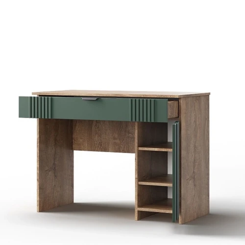 Стол «Герта» КМК 0979.21, дуб канзас/зеленый матовый