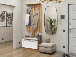 Готовая прихожая Стиль-01 White Silkwood Дуб Вотан