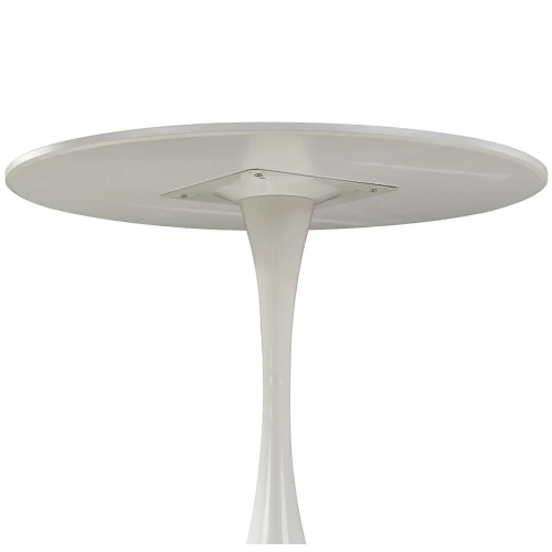 SQT-1 Стол обеденный, белый 900(столешница круглая мдф, ножка металлическая)