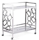 Стол сервировочный Эмили ЕТ-219, 80х40х82 см, глянцевое серебро