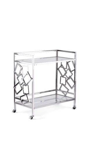 Стол сервировочный Эмили ЕТ-219, 80х40х82 см, глянцевое серебро