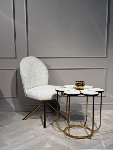 Стул обеденный Авалон BS1240-WT, белый крем/золото