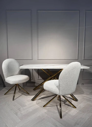 Стул обеденный Авалон BS1240-WT, белый крем/золото