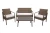 Набор мебели Лион  арт.SFS011/1 коричневый, бежевый 1 уп. (стол+2кресла+диван ротанг кор., подушки беж.) "Garden story"