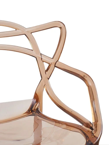 DC459 Стул пластиковый литой, прозрачный ОРАНЖЕВЫЙ