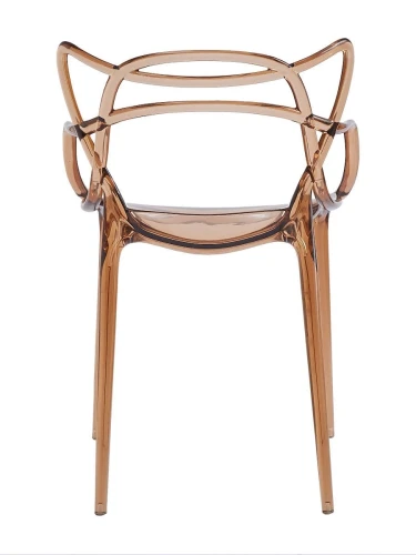 DC459 Стул пластиковый литой, прозрачный ОРАНЖЕВЫЙ