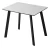 Стол ТИК ТАК 90  Белый мрамор MATTE, керамика / Черный каркас М-City