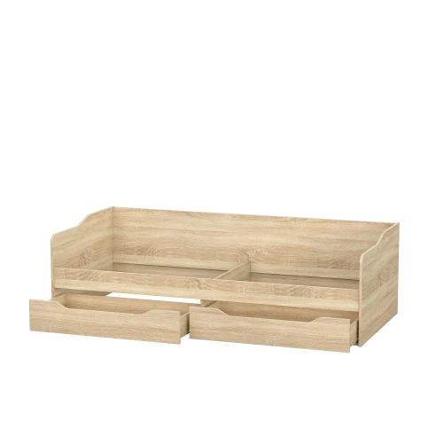 Кровать КР 1 с основанием и матрасом Софт, дуб сонома