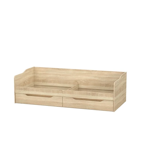 Кровать КР 1 с основанием и матрасом Софт, дуб сонома