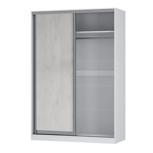 Шкаф-купе Мадрид, бетон пайн/белый