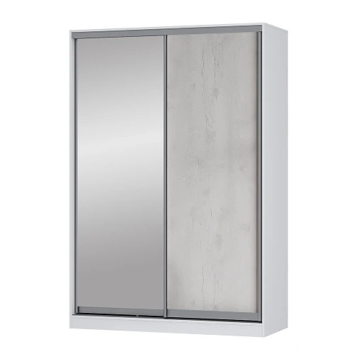 Шкаф-купе Мадрид, бетон пайн/белый