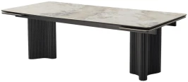 Стол АДАЖИО 240 (320) см PANDORA, керамика / Черный каркас М-City