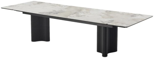 Стол АДАЖИО 240 (320) см PANDORA, керамика / Черный каркас М-City