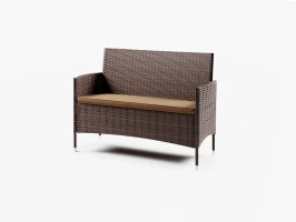 Двухместный диван из искусственного ротанга Анкор  -  Dark Brown