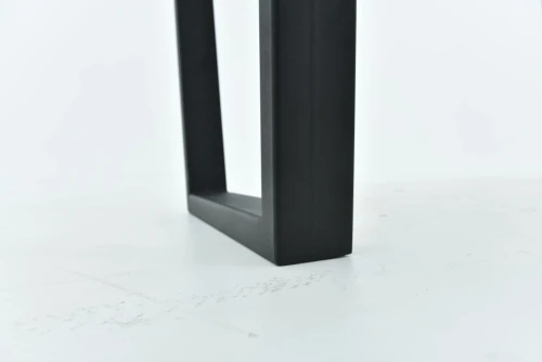 Стол Родос, Черный матовый Муар/Камень белый