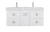Тумба Астрид 120 подвесная, 5 ящиков, белая Vodok с раковиной в комплекте