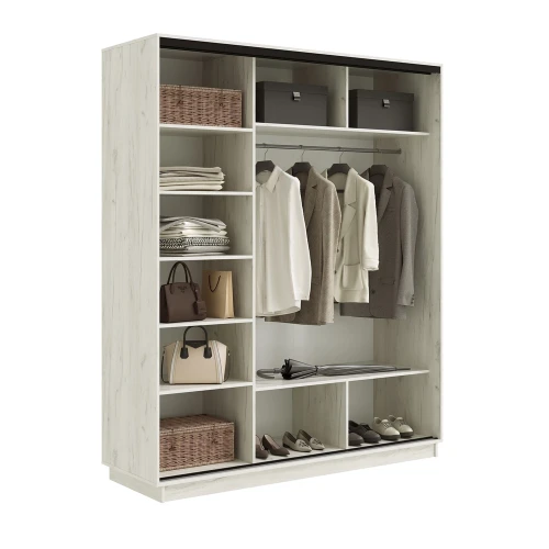 Шкаф-купе Тринити NEW 1800, Каркас Дуб Крафт Белый