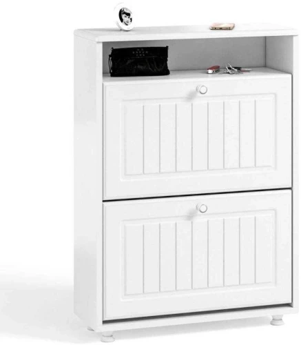 Тумба под обувь 2-х секционная Монако МН-23 белое дерево