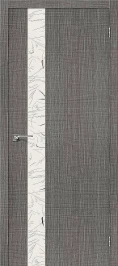 Межкомнатная дверь экошпон ĒLPORTA Порта-51 SA Grey Crosscut Silver Art