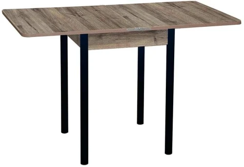 Эко 60х60 стол обеденный раскладной / велингтон/черный