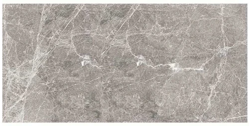 Альфа фотопечать стол обеденный раздвижной / серый мрамор/бетон белый/металлик