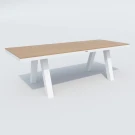 Стол обеденный MIRRA 220 см белый