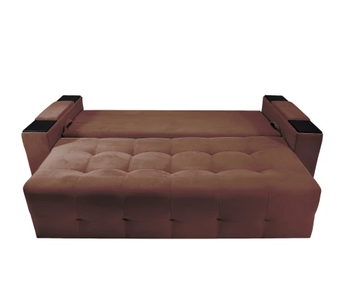 Диван Еврокнижка  Дубай 160 коричневый велюр