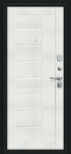 Входная дверь BRAVO Проф Букле черное/Bianco Veralinga 