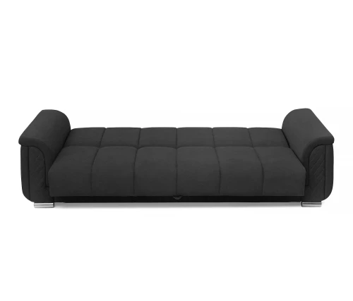 Диван прямой, книжка "Стамбул" флок черный, 120 ППУ+НПБ