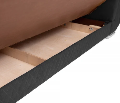 Диван прямой, книжка "Стамбул" флок черный, 120 ППУ+НПБ