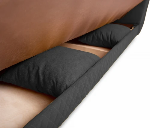 Диван прямой, книжка "Стамбул" флок черный, 120 ППУ+НПБ