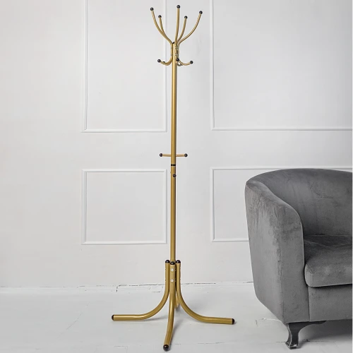 Вешалка напольная М 10 золото