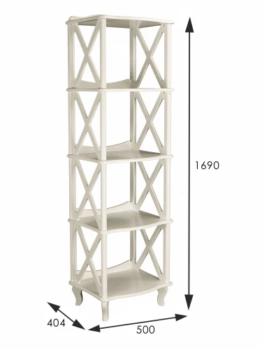 Этажерка-стеллаж Джульетта 4 уровня, дуб шампань Л