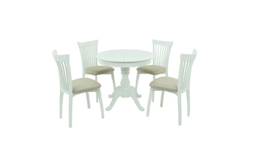 Стул Тулон, Эмаль белая/Шелк Атина