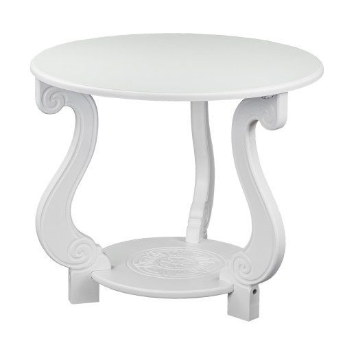 Стол журнальный Грация (М) ЛАЙТ белый