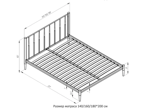 Кровать КМД 26 Бриз 160 бронза