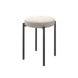 Табурет БОБ, ЧЁРНЫЙ/CREM LUX b3