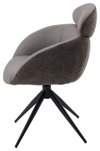 Стул ГУННАР (GUNNAR) 360 град, цвет СЕРЫЙ VEGA-88 / MIAMI-459, ткань / ЧЕРНЫЙ каркас, ®DISAUR