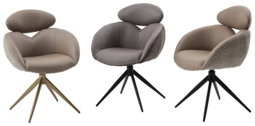 Стул ГУННАР (GUNNAR) 360 град, цвет СЕРЫЙ VEGA-88 / MIAMI-459, ткань / ЧЕРНЫЙ каркас, ®DISAUR